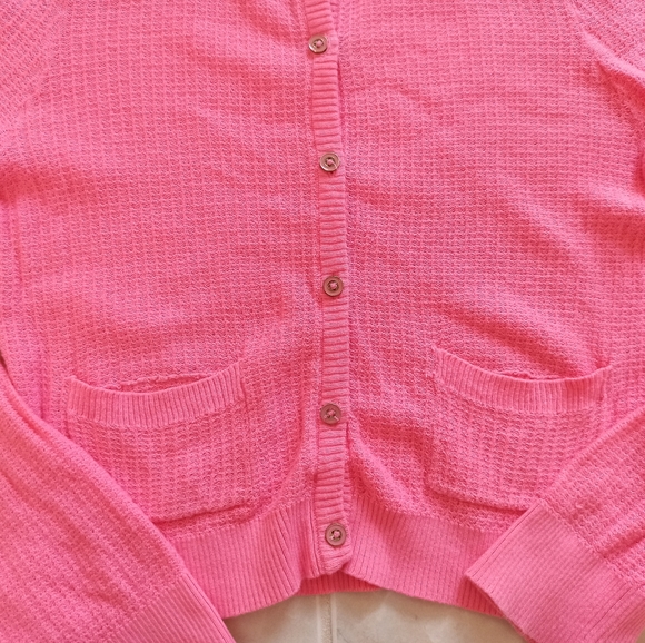 Cropped Pink Tommy Hilfiger Cardigan - Picture 3 of 3
